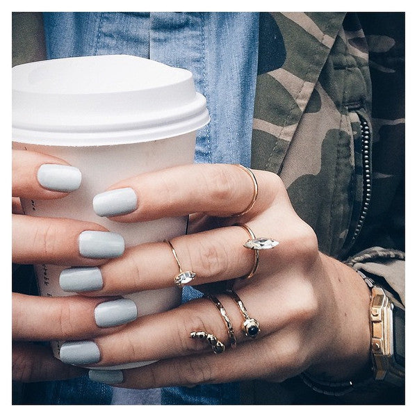 Illuminated Snake Ring // Silver