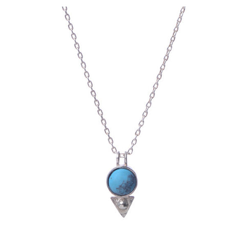 Earth Amulet Pendant Necklace // Silver