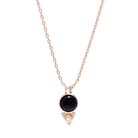 Earth Amulet Pendant Necklace // Rose Gold