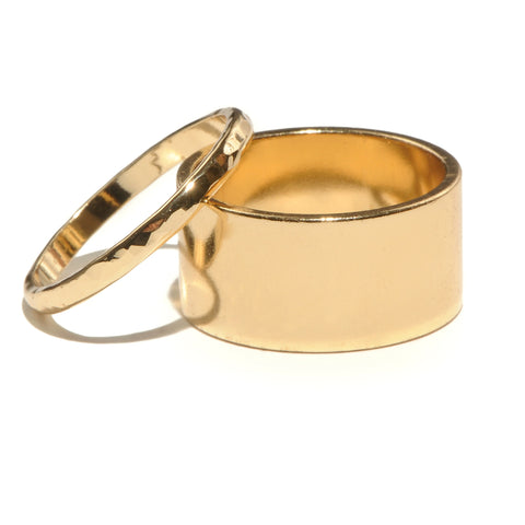 Cigar Hammered Band Set