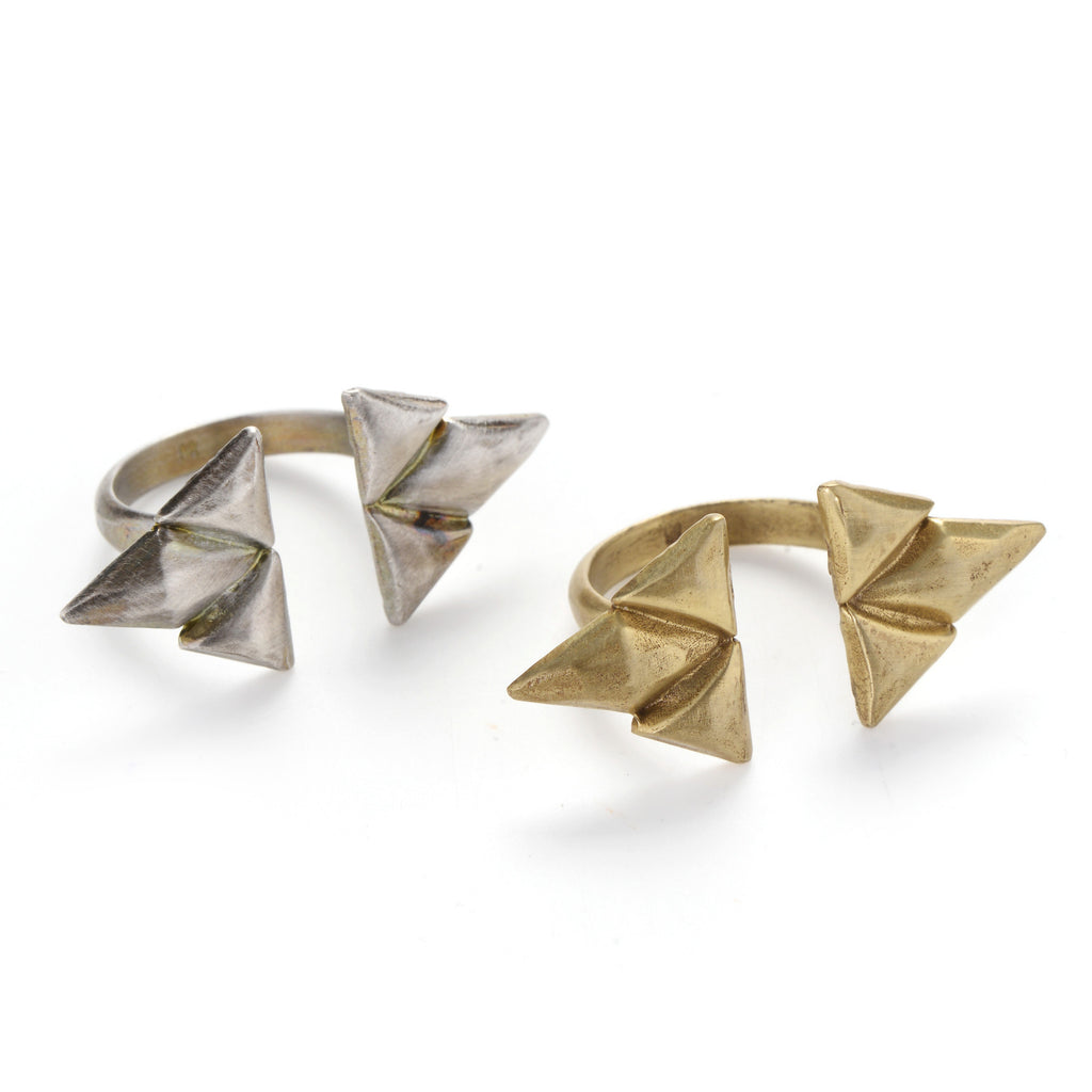 Double Trident Ring // Silver