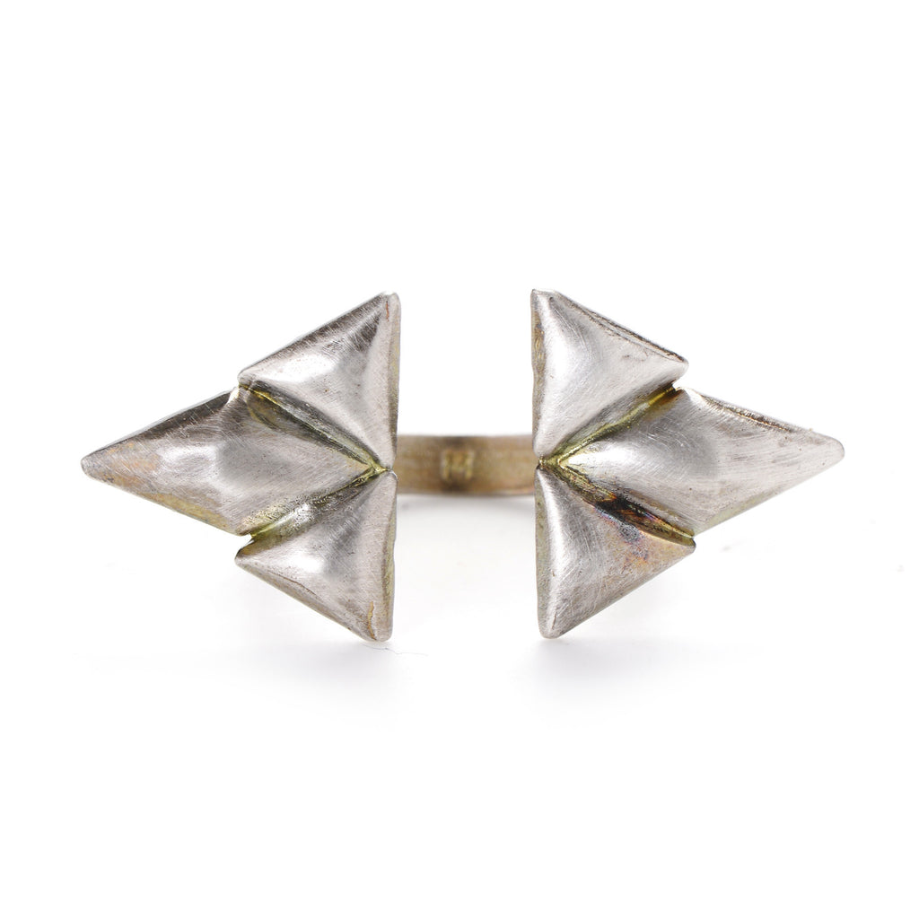 Double Trident Ring // Silver