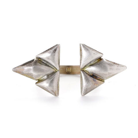 Double Trident Ring // Silver