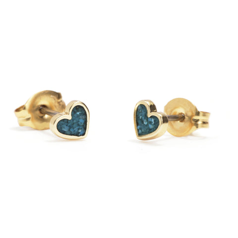 Turquoise Heart Studs