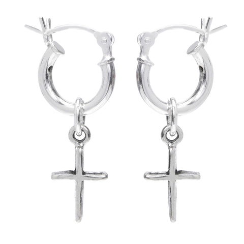 Skinny Cross Hoops