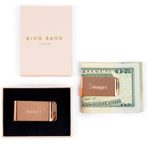 Large Rose Gold Money Clip - Swagger / Young Money