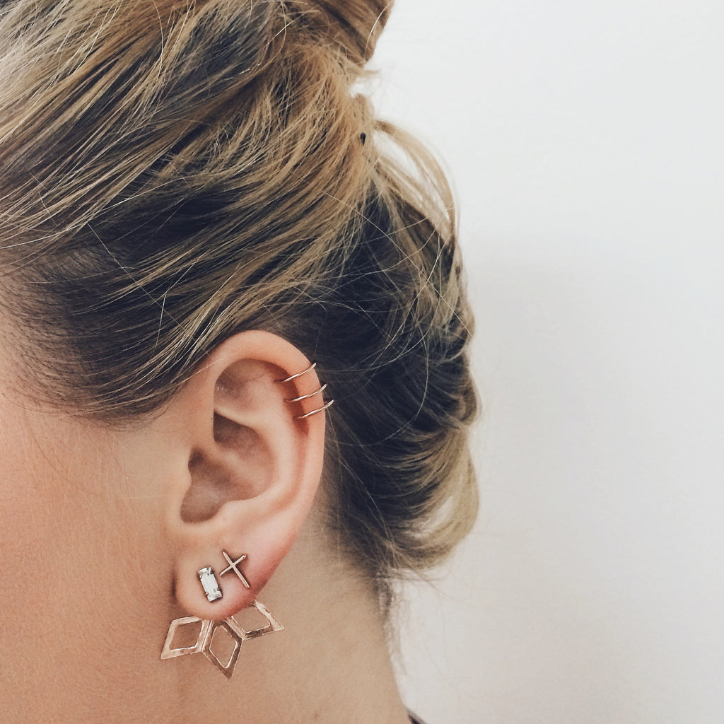 Skinny Cross Studs