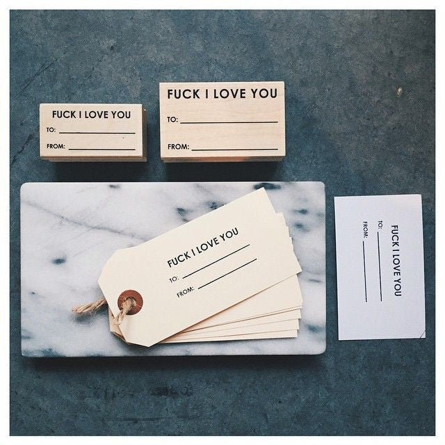 'FUCK I LOVE YOU' - Rubber Stamp