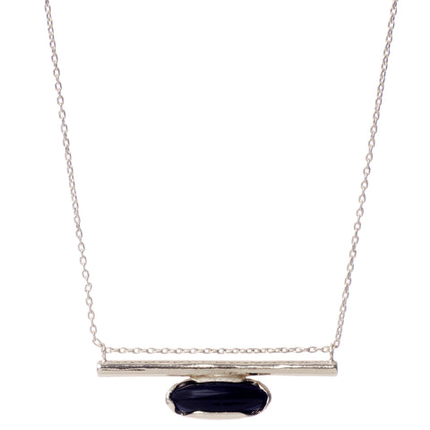 Horizon Line Necklace // Silver