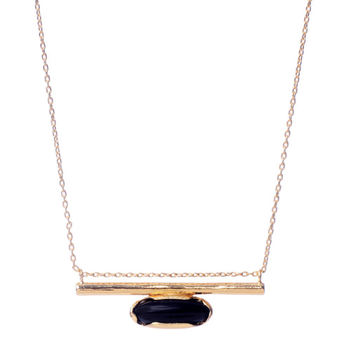 Horizon Line Necklace // Gold