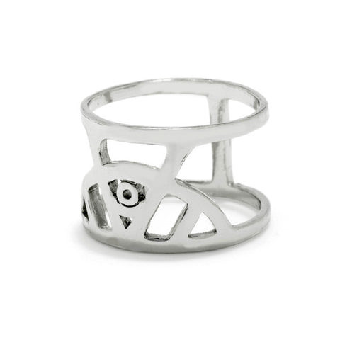 Illuminated Eye Ring // Silver