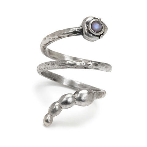 Illuminated Snake Ring // Silver