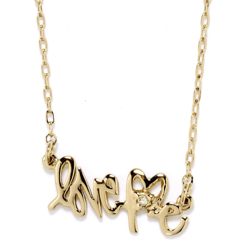 LoveMe Nameplate Necklace // Gold