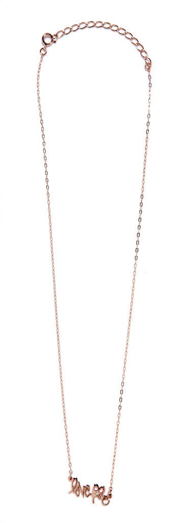 LoveMe Nameplate Necklace // Gold
