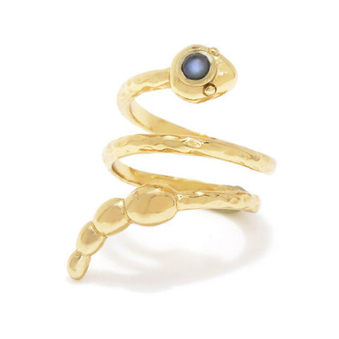 Illuminated Snake Ring // Gold