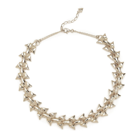 Trident Link Choker // Silver