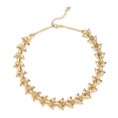 Trident Link Choker // Yellow Gold