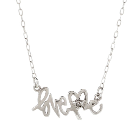 LoveMe Nameplate Necklace // Silver