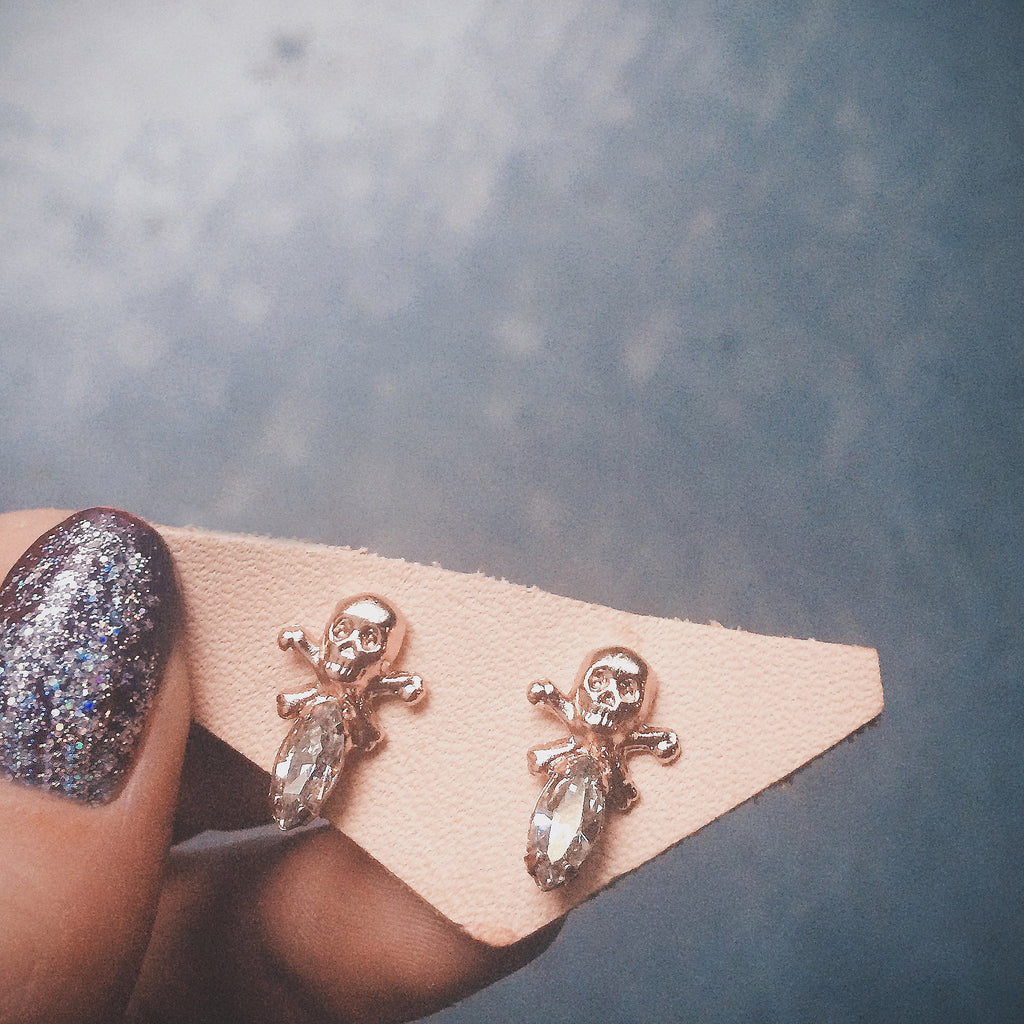 Memento Mori Skull Studs // SALE
