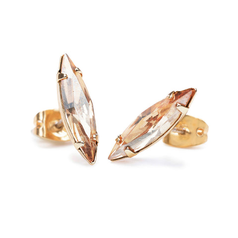 Crystal Shard Studs // Champagne Crystal